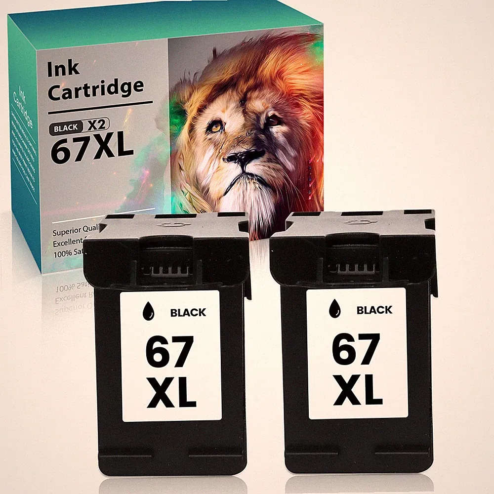 2 67XL 67 XL Compatible Ink Cartridge FOR HP DeskJet 2732 2752 2755 4158 Printer
