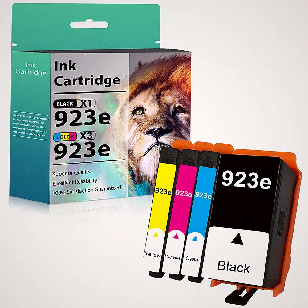 4 Pack Ink Cartridges for HP 923 Compatible with OfficeJet 8120 8130 Printer