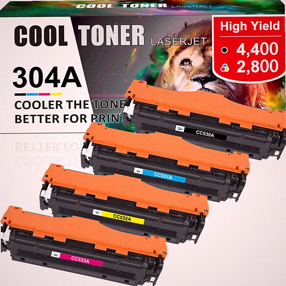 4P For HP LaserJet CP2025dn CP2025n CM2320nf MFP Color Toner CC530A 304A ink
