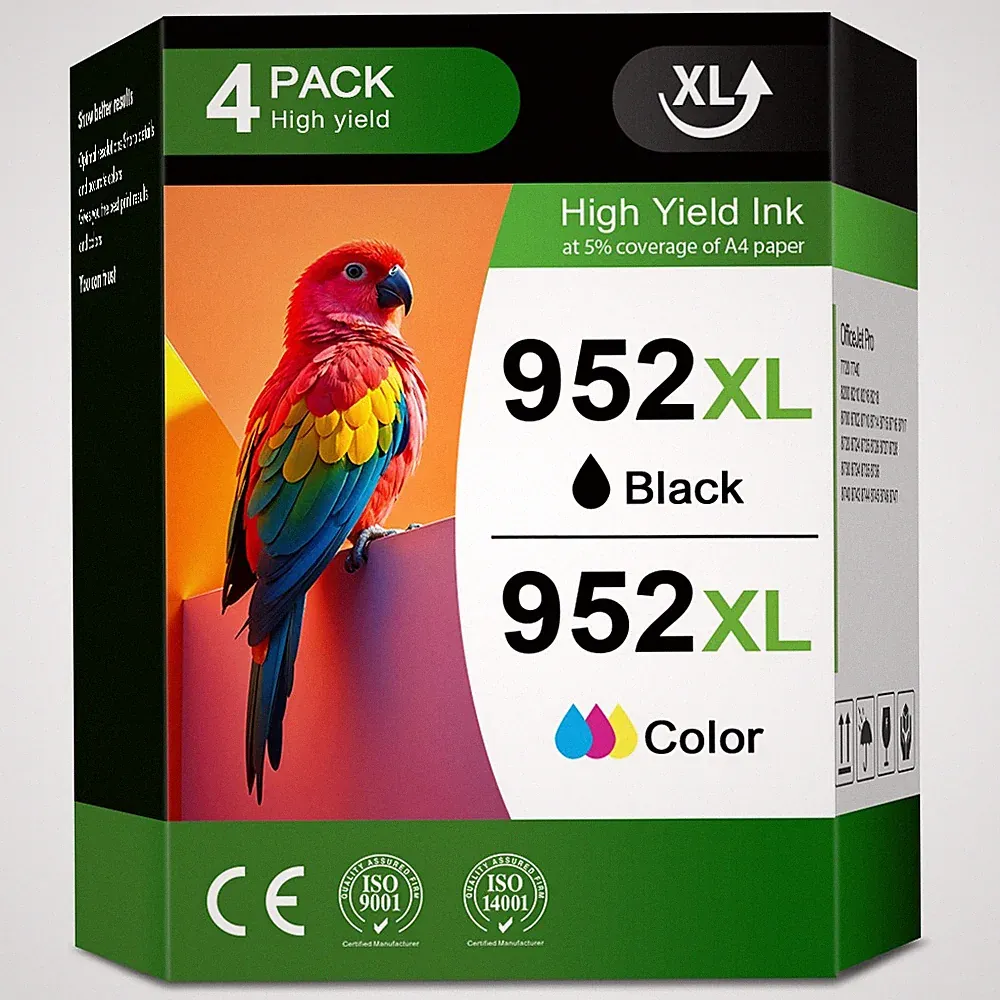 4PK 952 XL 952XL Ink Combo Pack for HP OfficeJet Pro 8702 8710 8715 7740 Printer