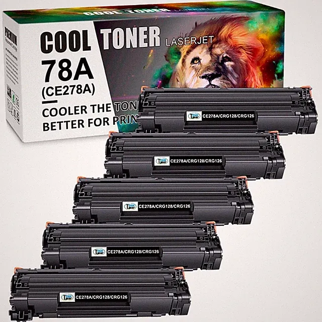 5PK CE278A 78A Black Ink Toner Compatible with HP LaserJet M1536dnf MFP P1606dn