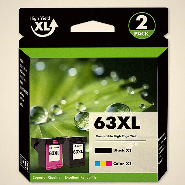 63XL Ink Cartridge for HP 63 OfficeJet 3830 4650 4655 5255 ENVY 4512 4516 4520