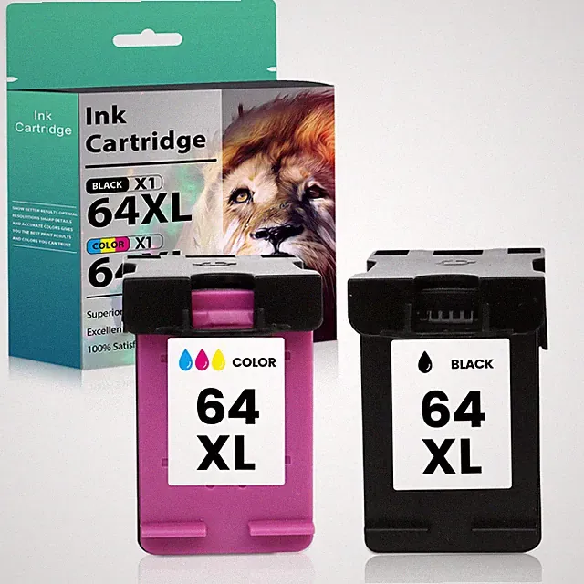 64 XL Ink Cartridges for HP 64XL ENVY Photo 6220 6255 6258 7120 7155 7858 7855