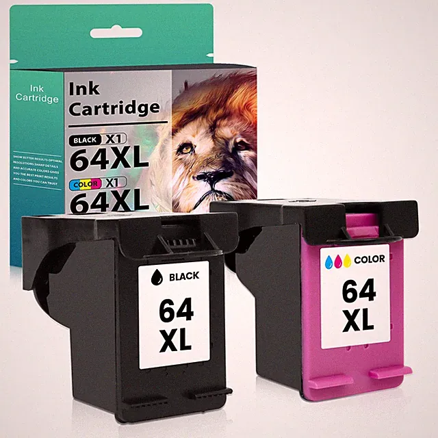64XL Black Color Ink Cartridges for HP envy photo 7855 7155 7858 6255 7800 7164