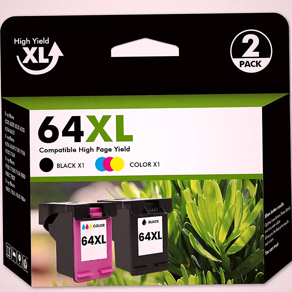 64 XL Ink Cartridge for HP 64XL ENVY 5542 6255 6258 7130 7155 7800 7855 7858 lot