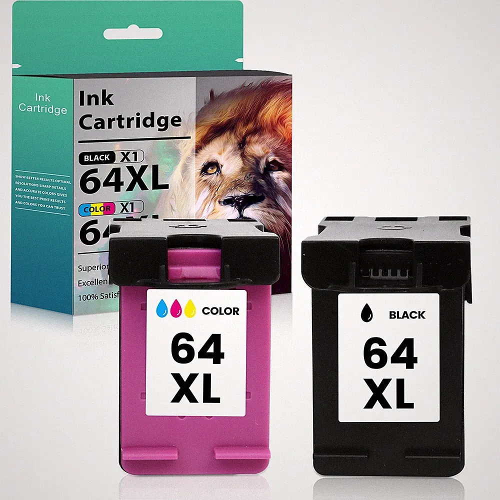 64XL Ink Cartridges for HP envy photo 7858 7855 7155 6255 7800 7164 6255 Printer