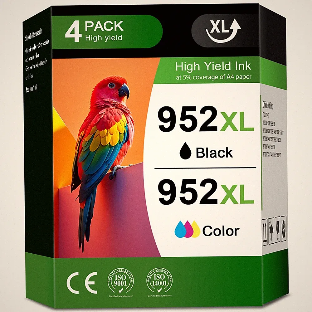 952XL Ink Combo Pack for HP OfficeJet Pro 8740 8720 8710 8715 Printers (4 Pack)