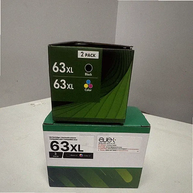 Cool Toner 63XL Ink Cartridges Black Tri-Color Compatible for HP 3630