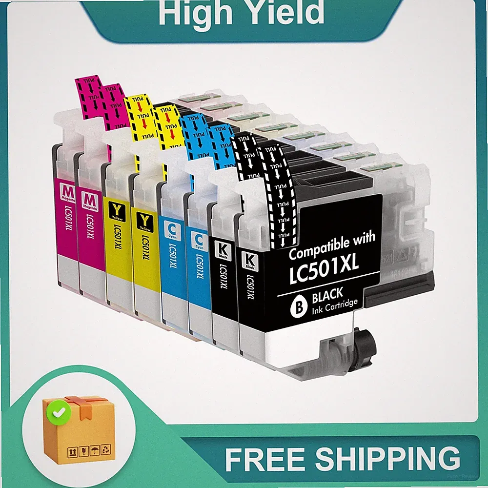 LC501XL Ink Cartridges for Brother MFC-J1260DW MFC-J1360DW J1410DW LC501 XL LOT