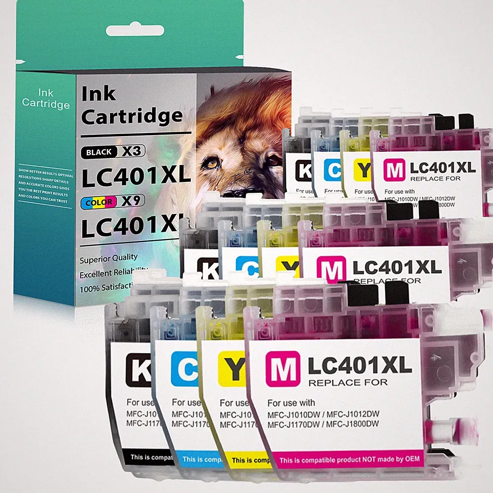 Printer Ink Combo Set fits LC401 for Brother MFC-J1010DW MFC-J1012DW MFC-J1170DW