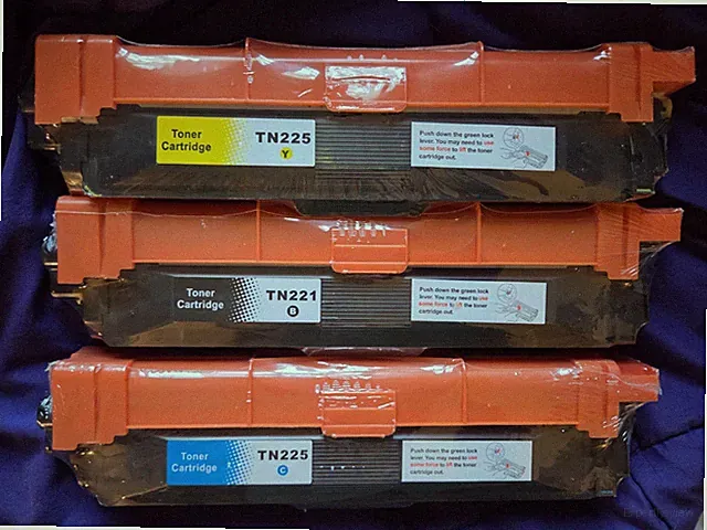 TN221 TN225 Yellow, Cyan and Black Ink Toner For Brother Printer
